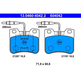 ATE Sada brzdových platničiek 13.0460-4042.2_thumb2