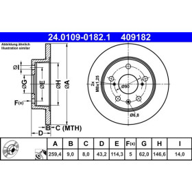 ATE Brzdový kotúč plny Ø259mm 24.0109-0182.1_thumb2