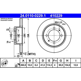 ATE Brzdový kotúč plny Ø260mm 24.0110-0229.1_thumb2