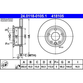 ATE Brzdový kotúč plny Ø282mm 24.0118-0105.1_thumb2