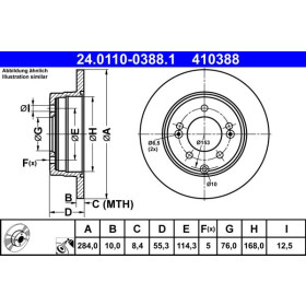 ATE Brzdový kotúč plny Ø284mm 24.0110-0388.1_thumb2