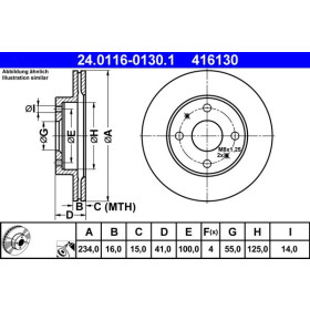 ATE Brzdový kotúč vetraný Ø234mm 24.0116-0130.1_thumb2