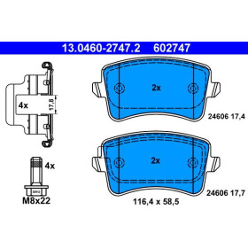 ATE Sada brzdových platničiek 13.0460-2747.2_thumb2