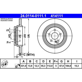 ATE Brzdový kotúč plny Ø331mm 24.0114-0111.1_thumb2