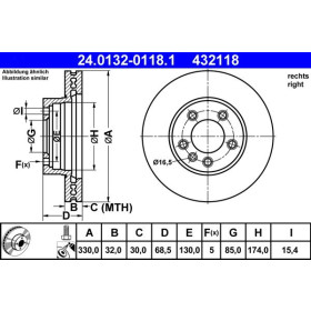 ATE Brzdový kotúč vetraný Ø330mm 24.0132-0118.1_thumb2