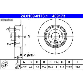 ATE Brzdový kotúč plny Ø276mm 24.0109-0173.1_thumb2