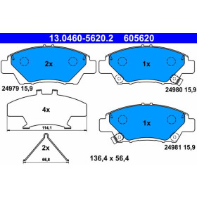 ATE Sada brzdových platničiek 13.0460-5620.2_thumb2