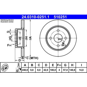 ATE Brzdový kotúč plny Ø240mm 24.0310-0251.1_thumb2