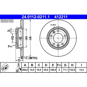 ATE Brzdový kotúč plny Ø268mm 24.0112-0211.1_thumb2