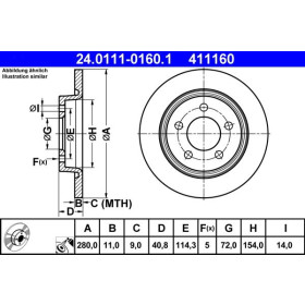 ATE Brzdový kotúč plny Ø280mm 24.0111-0160.1_thumb2