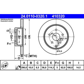 ATE Brzdový kotúč plny Ø290mm 24.0110-0320.1_thumb2