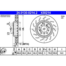 ATE Brzdový kotúč Brzdovy kotuc dvojdielny Ø360mm 24.0130-0214.2_thumb2