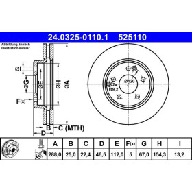 ATE Brzdový kotúč vetraný Ø288mm 24.0325-0110.1_thumb2