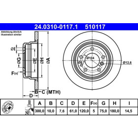 ATE Brzdový kotúč plny Ø300mm 24.0310-0117.1_thumb2