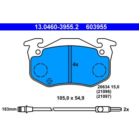 ATE Sada brzdových platničiek 13.0460-3955.2_thumb2