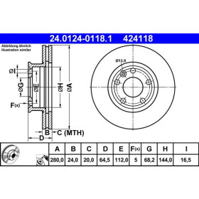 ATE Brzdový kotúč vetraný Ø280mm 24.0124-0118.1_thumb2