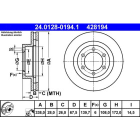 ATE Brzdový kotúč vetraný Ø338mm 24.0128-0194.1_thumb2