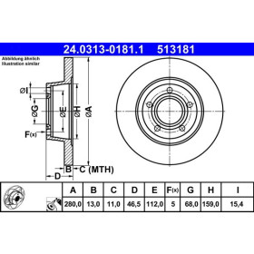 ATE Brzdový kotúč plny Ø280mm 24.0313-0181.1_thumb2