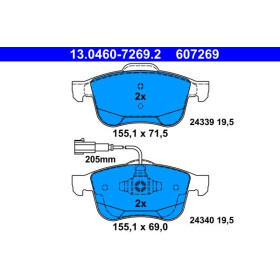 ATE Sada brzdových platničiek 13.0460-7269.2_thumb2