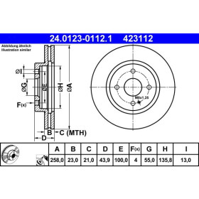 ATE Brzdový kotúč vetraný Ø258mm 24.0123-0112.1_thumb2