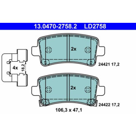 ATE Sada brzdových platničiek 13.0470-2758.2_thumb2