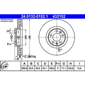 ATE Brzdový kotúč vetraný Ø309mm 24.0132-0152.1_thumb2