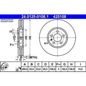 ATE Brzdový kotúč vetraný Ø288mm 24.0125-0108.1_thumb2