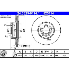 ATE Brzdový kotúč vetraný Ø288mm 24.0325-0114.1_thumb2