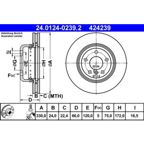 ATE Brzdový kotúč Brzdovy kotuc dvojdielny Ø330mm 24.0124-0239.2_thumb2