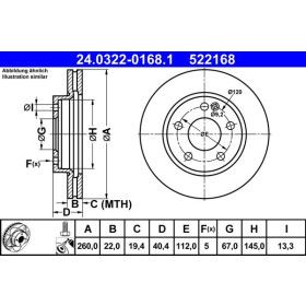 ATE Brzdový kotúč vetraný Ø260mm 24.0322-0168.1_thumb2