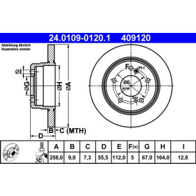 ATE Brzdový kotúč plny Ø258mm 24.0109-0120.1_thumb2