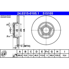 ATE Brzdový kotúč plny Ø288mm 24.0315-0105.1_thumb2