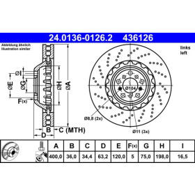 ATE Brzdový kotúč Brzdovy kotuc dvojdielny Ø400mm 24.0136-0126.2_thumb2