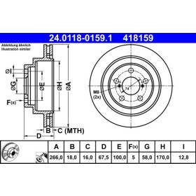 ATE Brzdový kotúč vetraný Ø266mm 24.0118-0159.1_thumb2