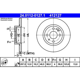 ATE Brzdový kotúč plny Ø258mm 24.0112-0127.1_thumb2