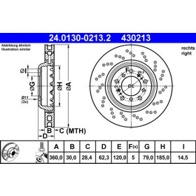 ATE Brzdový kotúč Brzdovy kotuc dvojdielny Ø360mm 24.0130-0213.2_thumb2