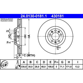 ATE Brzdový kotúč vetraný Ø330mm 24.0130-0181.1_thumb2