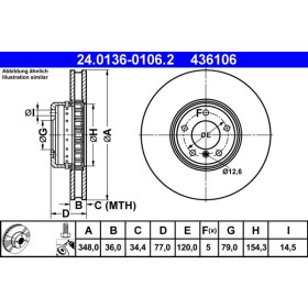 ATE Brzdový kotúč Brzdovy kotuc dvojdielny Ø348mm 24.0136-0106.2_thumb2