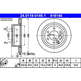 ATE Brzdový kotúč vetraný Ø332mm 24.0118-0146.1_thumb2