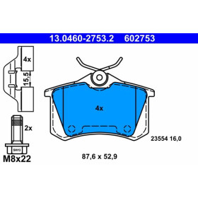 ATE Sada brzdových platničiek 13.0460-2753.2_thumb2