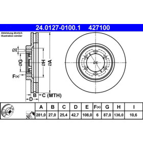 ATE Brzdový kotúč vetraný Ø281mm 24.0127-0100.1_thumb2