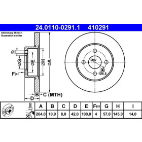 ATE Brzdový kotúč plny Ø264mm 24.0110-0291.1_thumb2