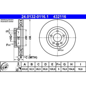 ATE Brzdový kotúč vetraný Ø333mm 24.0132-0116.1_thumb2