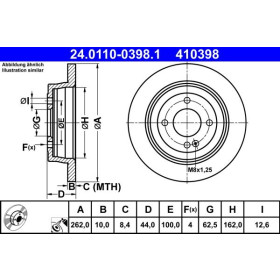 ATE Brzdový kotúč plny Ø262mm 24.0110-0398.1_thumb2