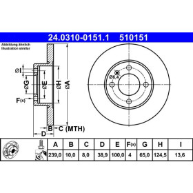 ATE Brzdový kotúč plny Ø239mm 24.0310-0151.1_thumb2