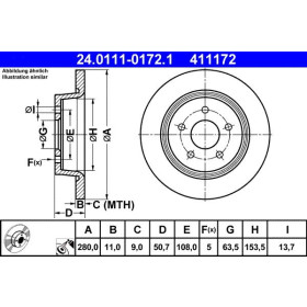 ATE Brzdový kotúč plny Ø280mm 24.0111-0172.1_thumb2