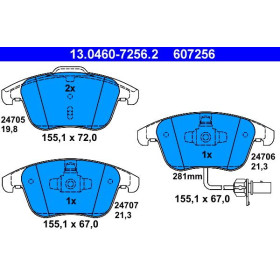ATE Sada brzdových platničiek 13.0460-7256.2_thumb2
