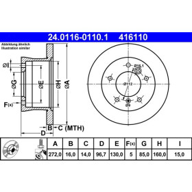 ATE Brzdový kotúč plny Ø272mm 24.0116-0110.1_thumb2