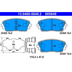ATE Sada brzdových platničiek 13.0460-5649.2_thumb2