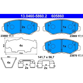 ATE Sada brzdových platničiek 13.0460-5860.2_thumb2